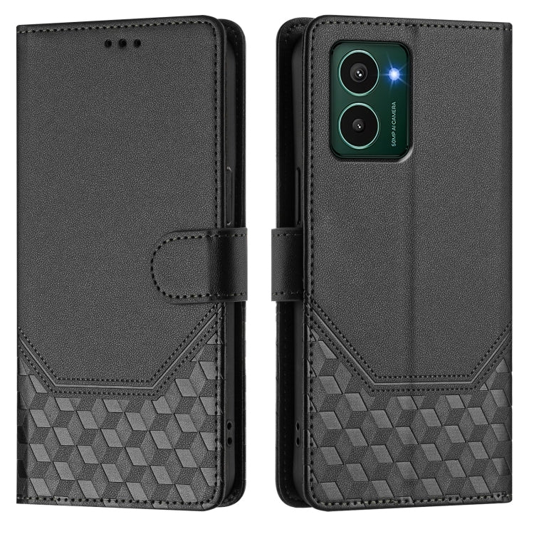 For HMD Pulse Pro / Pulse / Pulse+ Honeycomb Embossing RFID Leather Phone Case