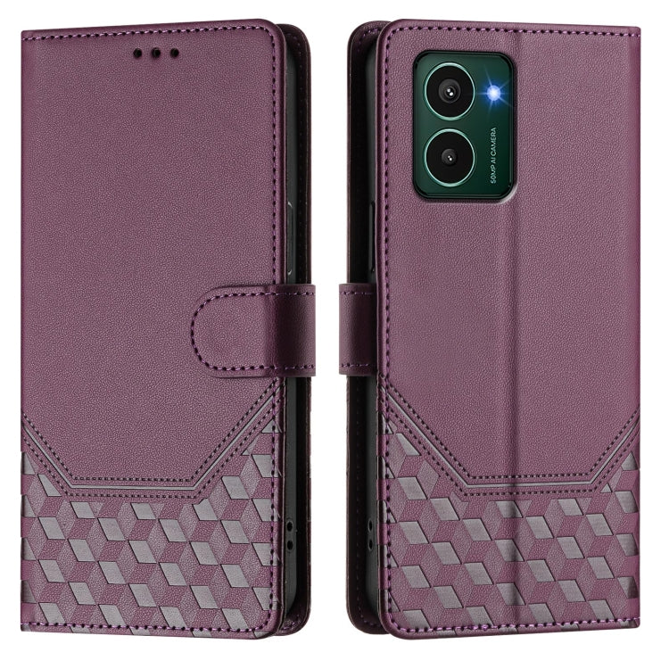 For HMD Pulse Pro / Pulse / Pulse+ Honeycomb Embossing RFID Leather Phone Case