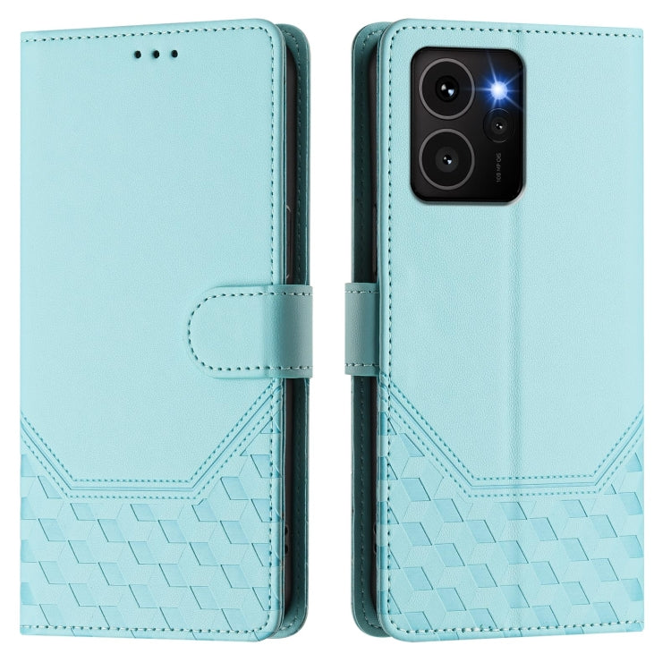 For HMD Skyline Honeycomb Embossing RFID Leather Phone Case