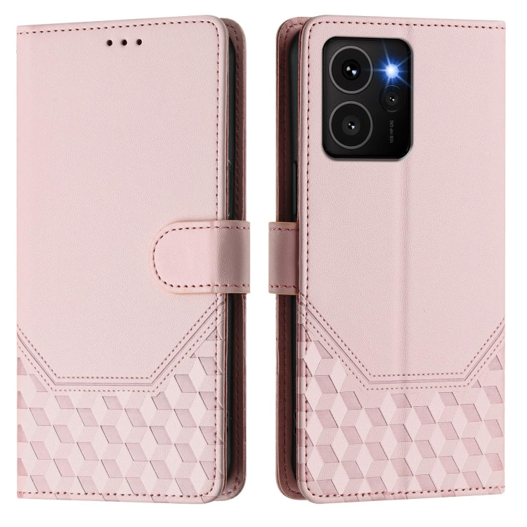 For HMD Skyline Honeycomb Embossing RFID Leather Phone Case