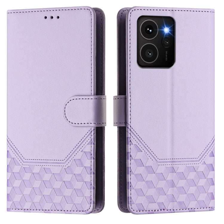For HMD Skyline Honeycomb Embossing RFID Leather Phone Case