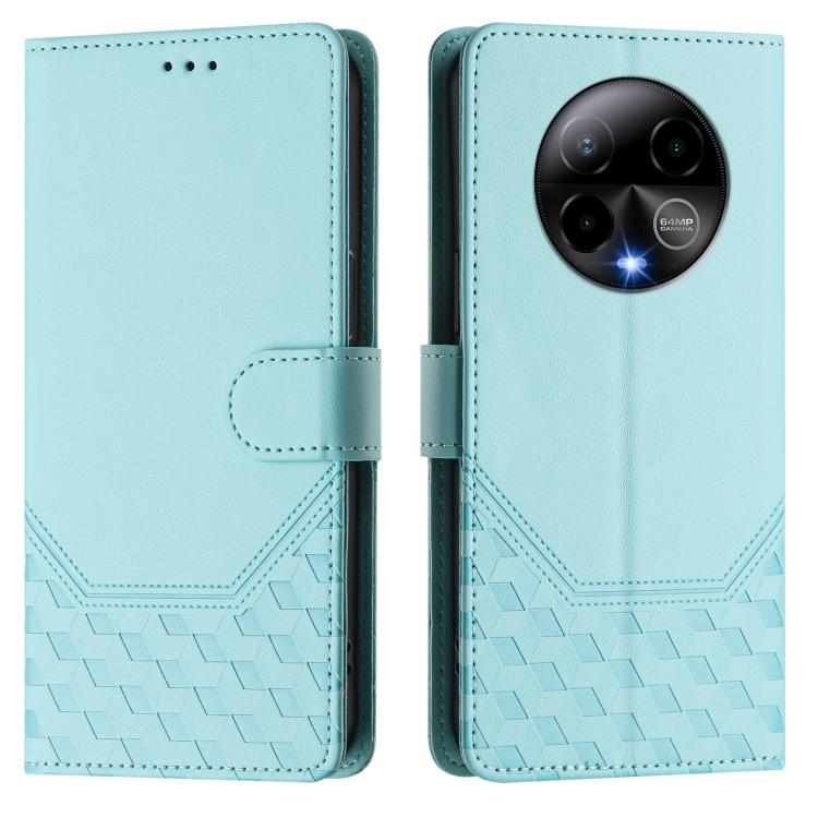 For BLU Bold K50 Honeycomb Embossing RFID Leather Phone Case