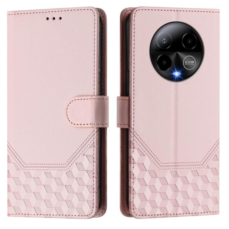 For BLU Bold K50 Honeycomb Embossing RFID Leather Phone Case