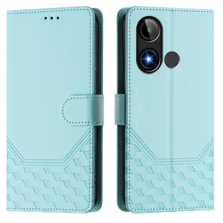 For BLU C9 Honeycomb Embossing RFID Leather Phone Case