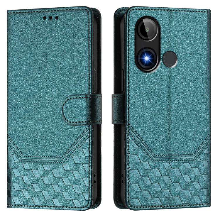 For BLU C9 Honeycomb Embossing RFID Leather Phone Case