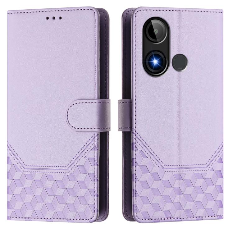 For BLU C9 Honeycomb Embossing RFID Leather Phone Case