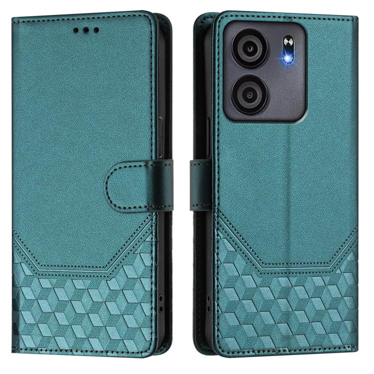 For BLU View 5 Honeycomb Embossing RFID Leather Phone Case