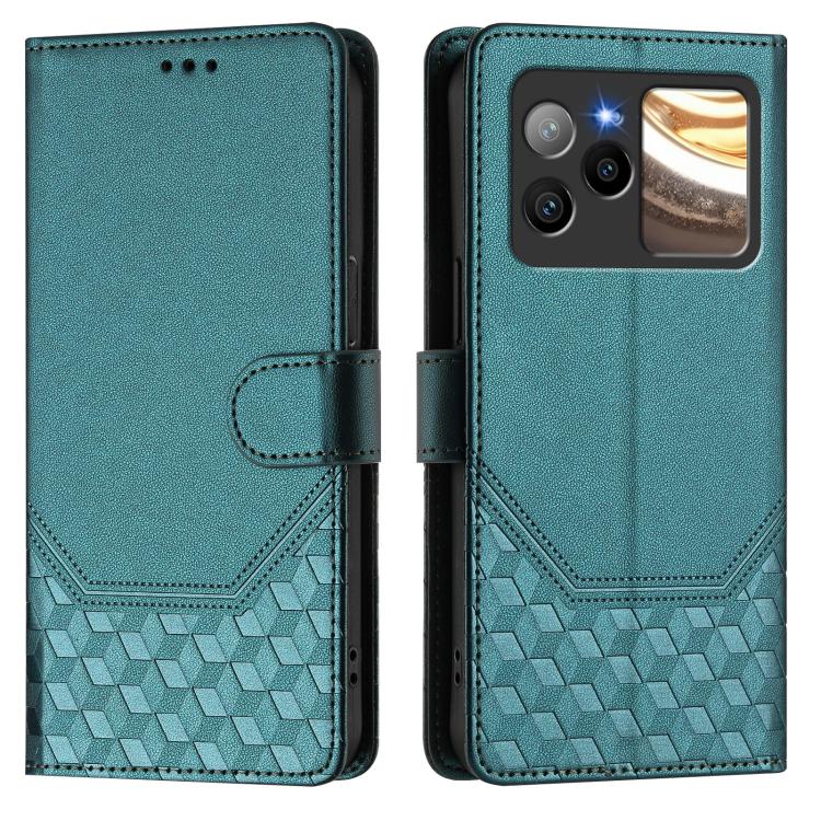 For BLU Bold N4 Honeycomb Embossing RFID Leather Phone Case