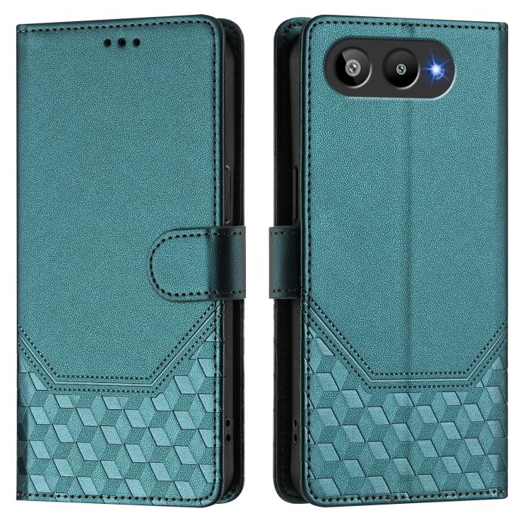 For BLU G95 Honeycomb Embossing RFID Leather Phone Case
