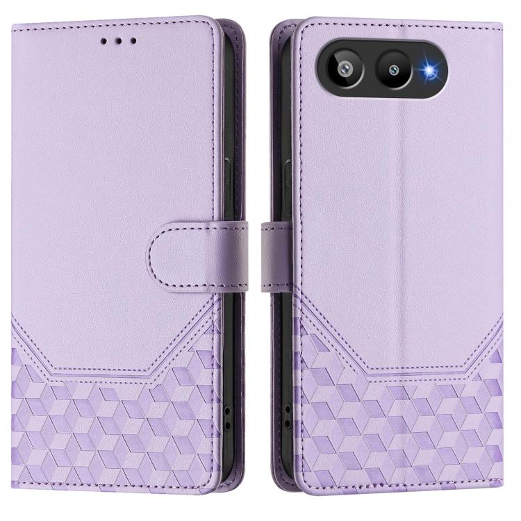 For BLU G95 Honeycomb Embossing RFID Leather Phone Case