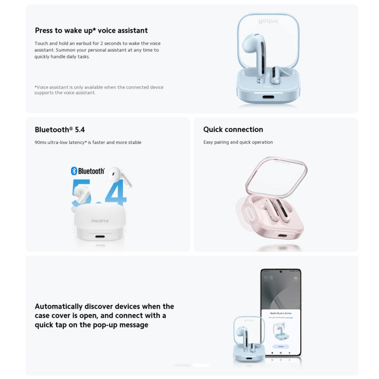 Original Xiaomi Redmi Buds 6 Active BT5.4 In-ear True Wireless Earbuds