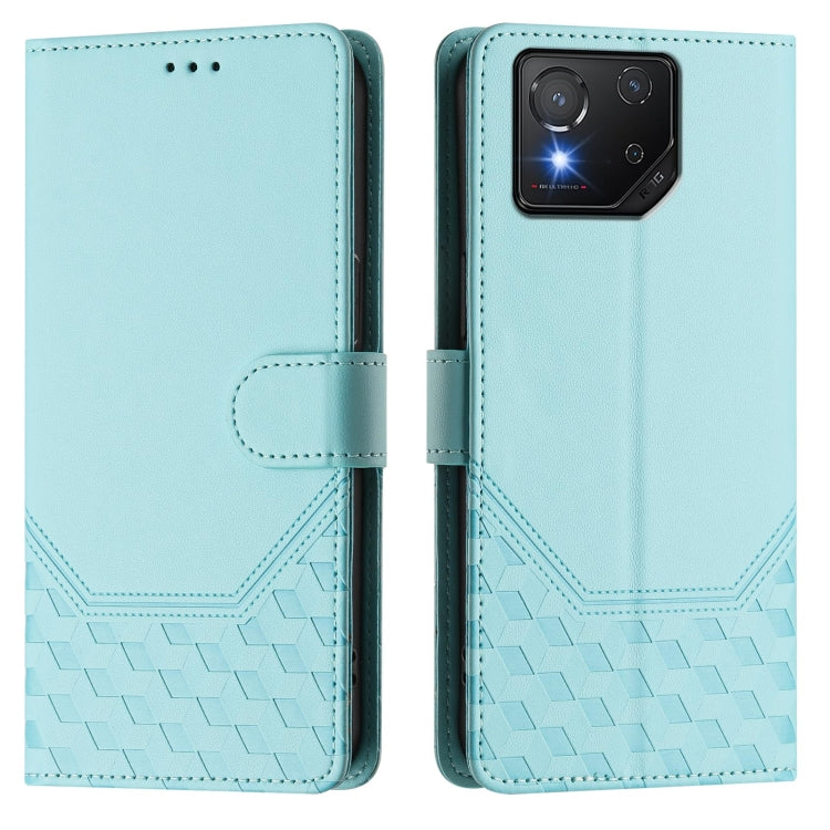 For Asus ROG Phone 8 / 8 Pro Honeycomb Embossing RFID Leather Phone Case