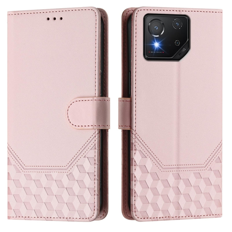 For Asus ROG Phone 8 / 8 Pro Honeycomb Embossing RFID Leather Phone Case