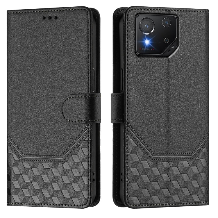 For Asus ROG Phone 8 / 8 Pro Honeycomb Embossing RFID Leather Phone Case