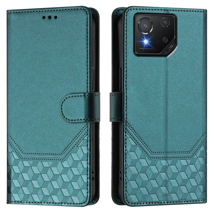 For Asus ROG Phone 8 / 8 Pro Honeycomb Embossing RFID Leather Phone Case