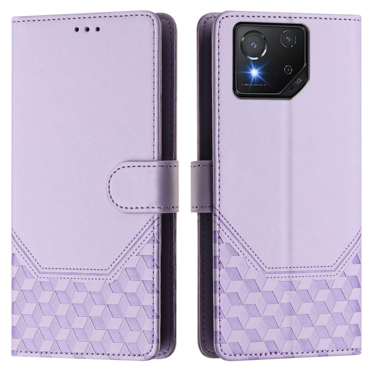 For Asus ROG Phone 8 / 8 Pro Honeycomb Embossing RFID Leather Phone Case
