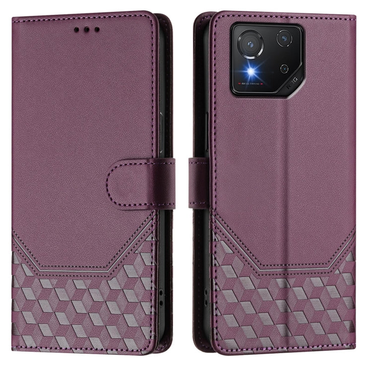 For Asus ROG Phone 8 / 8 Pro Honeycomb Embossing RFID Leather Phone Case
