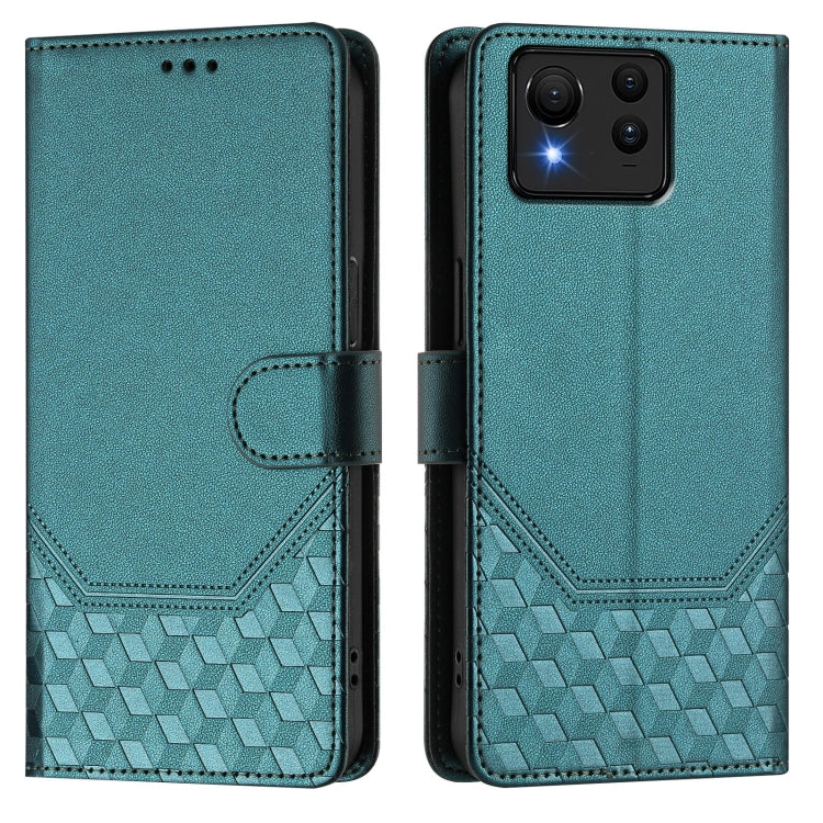 For Asus Zenfone 11 Ultra Honeycomb Embossing RFID Leather Phone Case