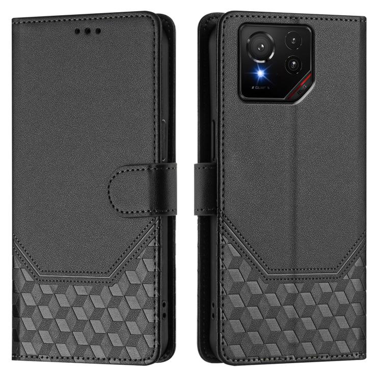 For Asus ROG Phone 9 / 9 Pro Honeycomb Embossing RFID Leather Phone Case
