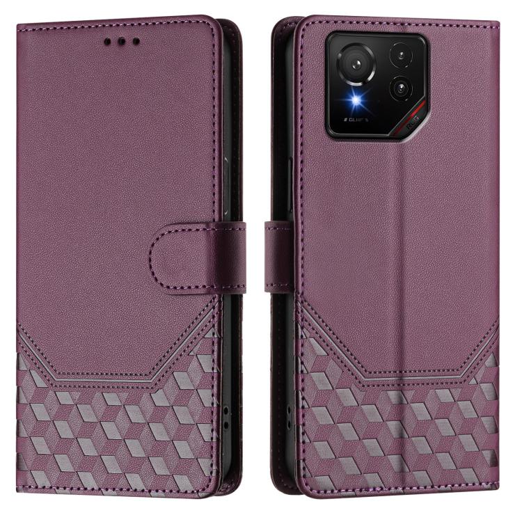 For Asus ROG Phone 9 / 9 Pro Honeycomb Embossing RFID Leather Phone Case