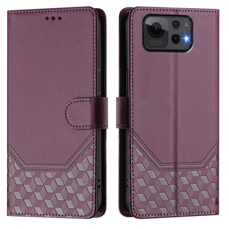 For Asus Zenfone 12 Ultra Honeycomb Embossing RFID Leather Phone Case