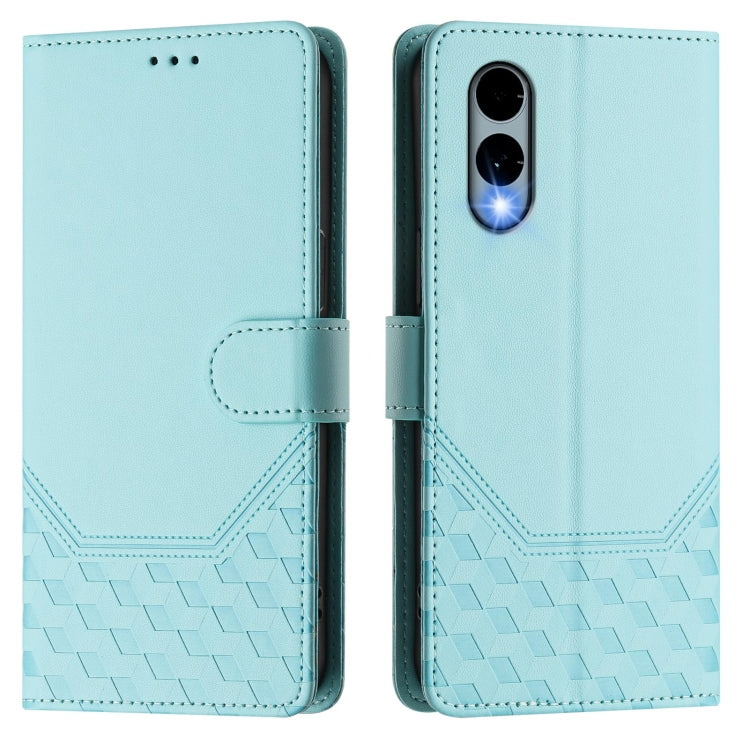 For Fujitsu Arrows We2 Honeycomb Embossing RFID Leather Phone Case