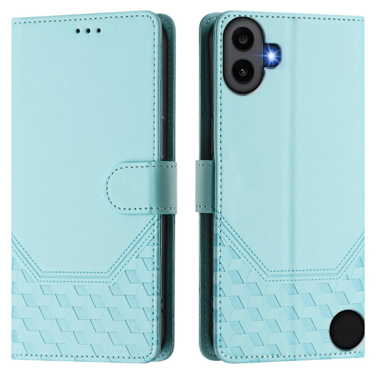 For Nothing Phone 1 Honeycomb Embossing RFID Leather Phone Case