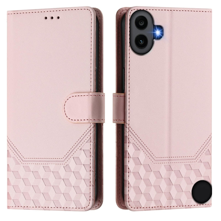 For Nothing Phone 1 Honeycomb Embossing RFID Leather Phone Case