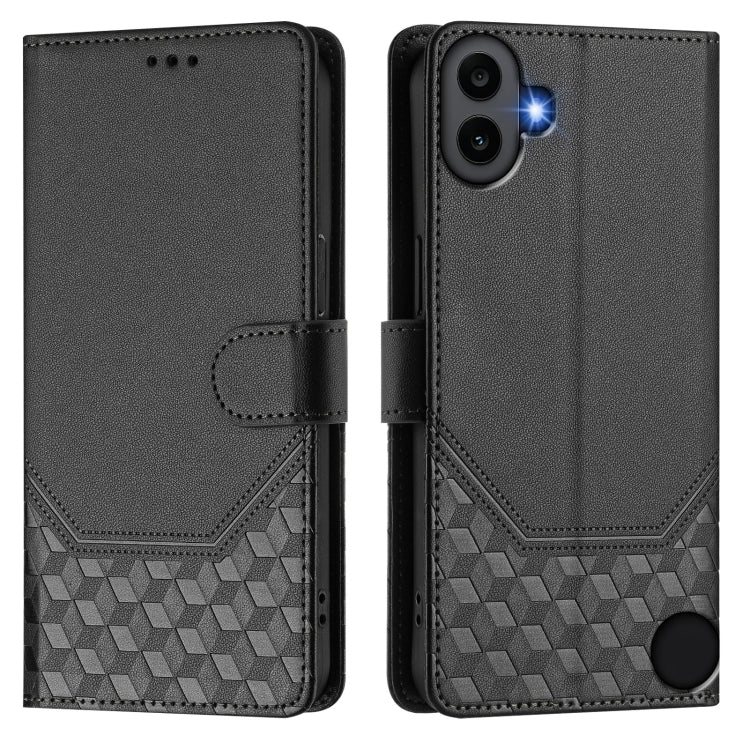 For Nothing Phone 1 Honeycomb Embossing RFID Leather Phone Case