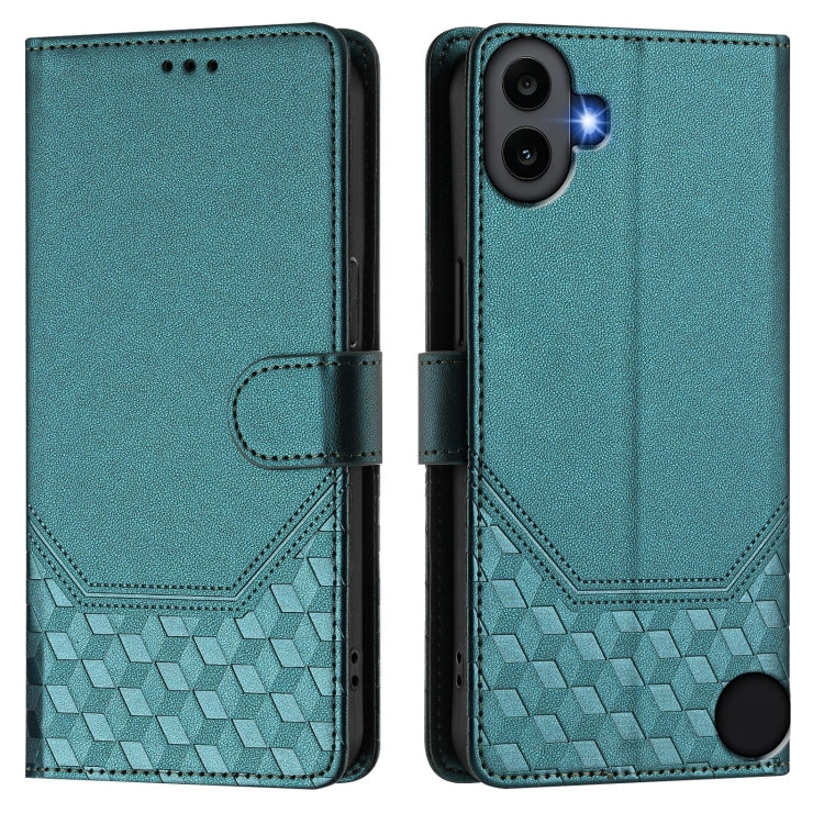 For Nothing Phone 1 Honeycomb Embossing RFID Leather Phone Case