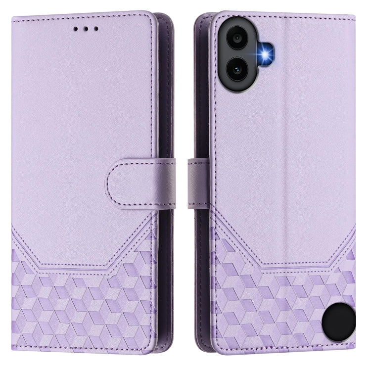 For Nothing Phone 1 Honeycomb Embossing RFID Leather Phone Case
