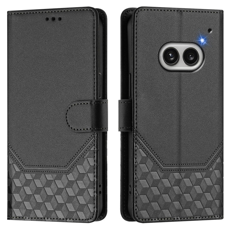 For Nothing Phone 2a Honeycomb Embossing RFID Leather Phone Case