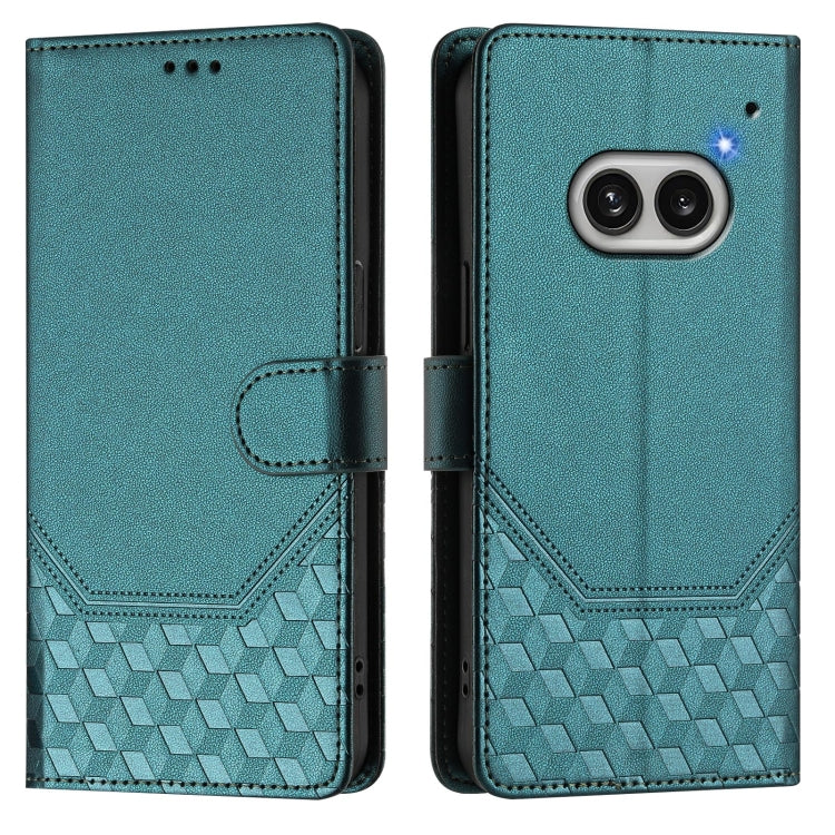 For Nothing Phone 2a Honeycomb Embossing RFID Leather Phone Case