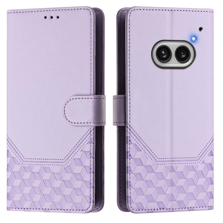 For Nothing Phone 2a Honeycomb Embossing RFID Leather Phone Case