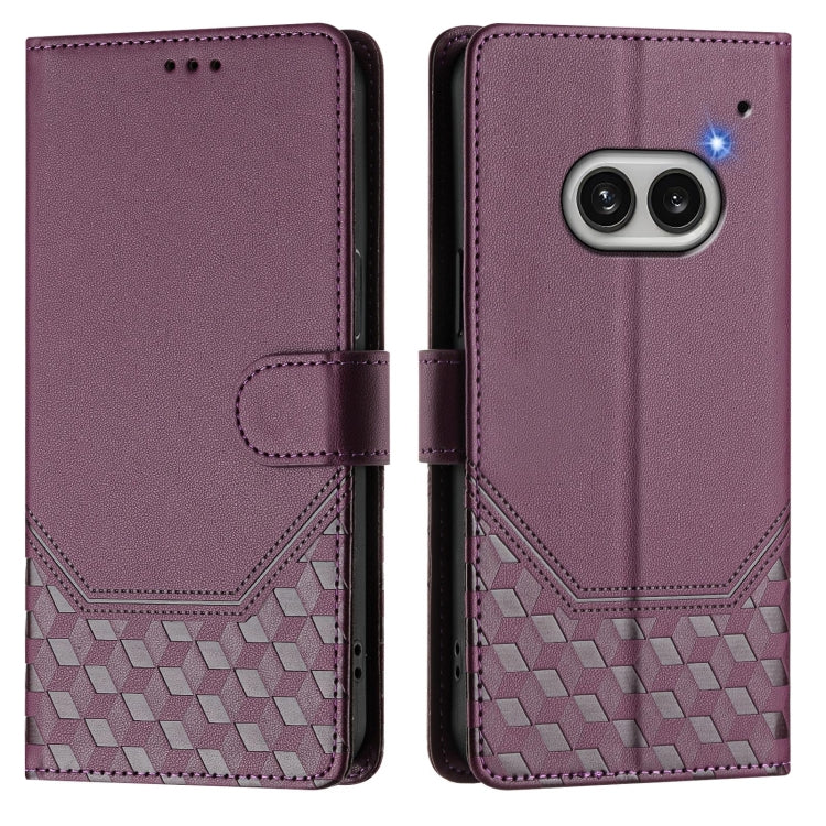 For Nothing Phone 2a Honeycomb Embossing RFID Leather Phone Case