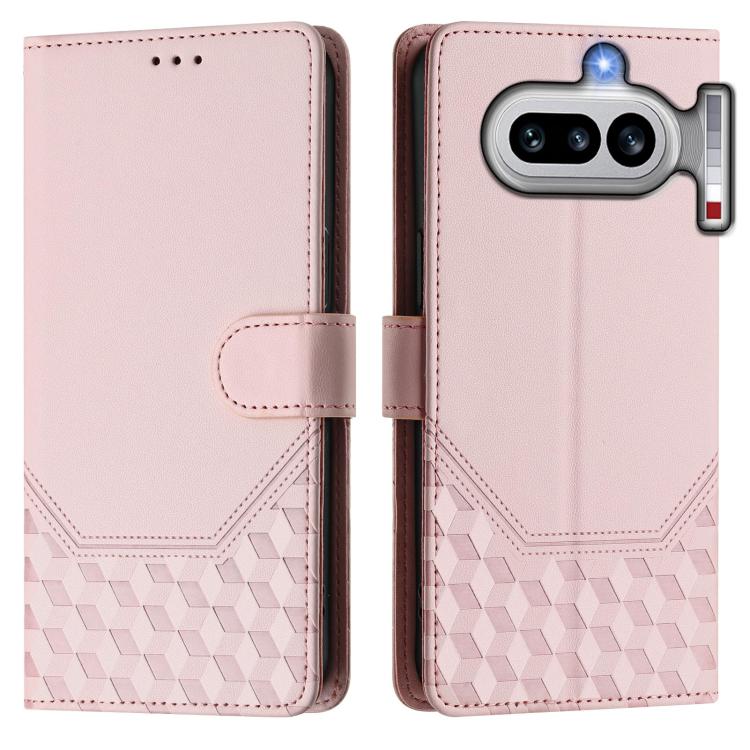 For Nothing Phone 4a Honeycomb Embossing RFID Leather Phone Case