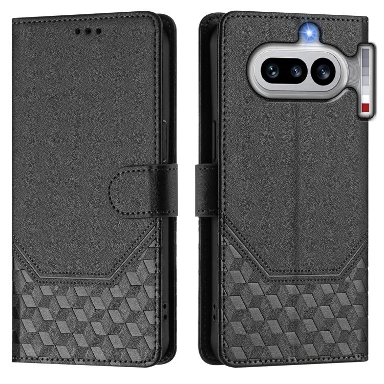 For Nothing Phone 4a Honeycomb Embossing RFID Leather Phone Case