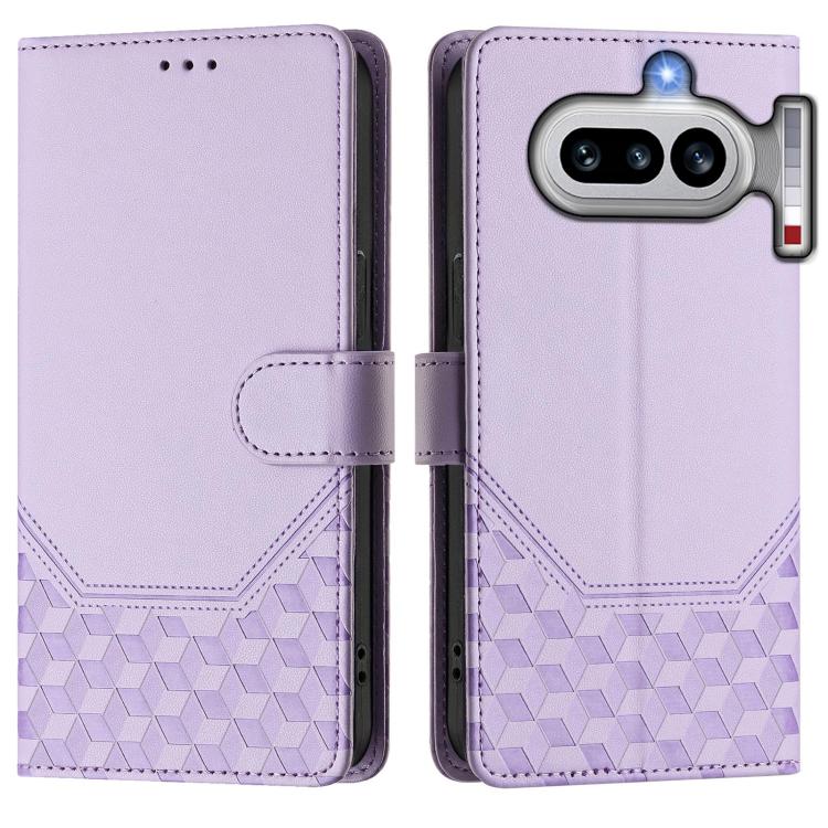 For Nothing Phone 4a Honeycomb Embossing RFID Leather Phone Case