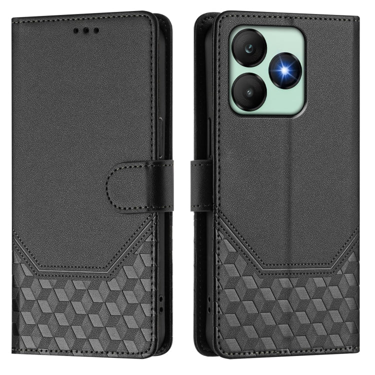 For Wiko T20 Honeycomb Embossing RFID Leather Phone Case