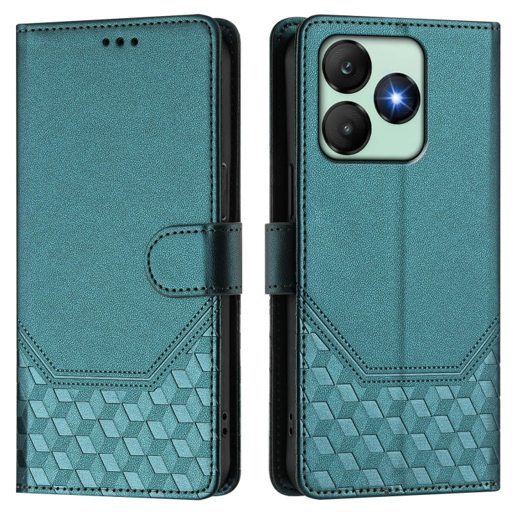 For Wiko T20 Honeycomb Embossing RFID Leather Phone Case