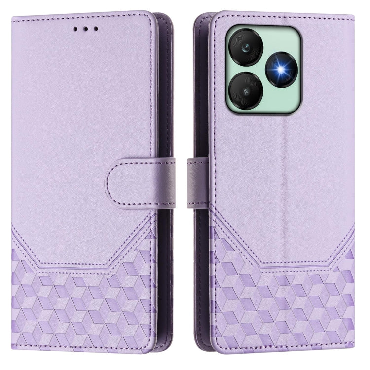 For Wiko T20 Honeycomb Embossing RFID Leather Phone Case
