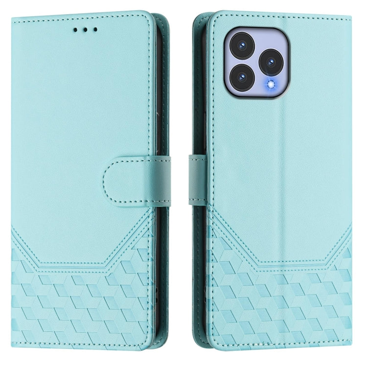 For Wiko T60 Honeycomb Embossing RFID Leather Phone Case