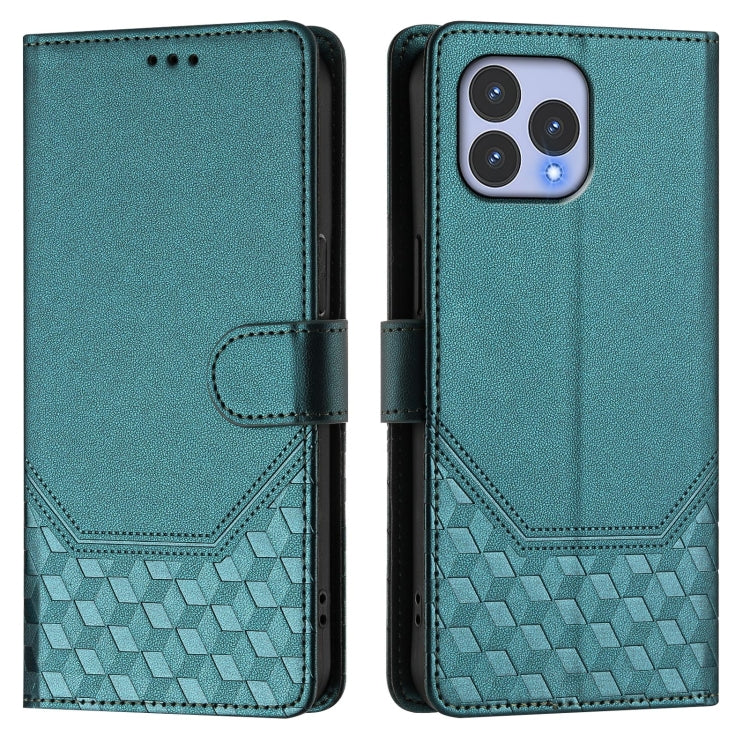 For Wiko T60 Honeycomb Embossing RFID Leather Phone Case