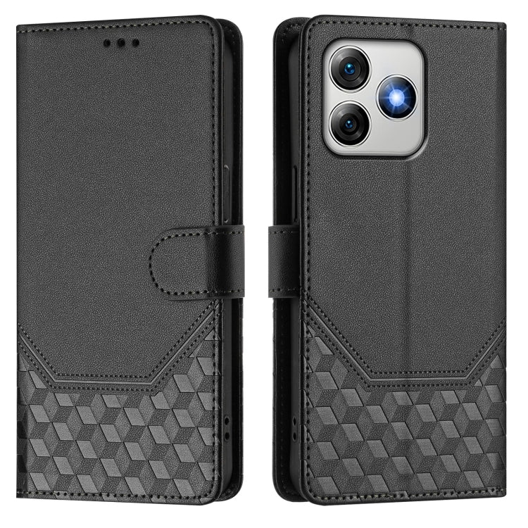 For Ulefone Note 18 Ultra Honeycomb Embossing RFID Leather Phone Case