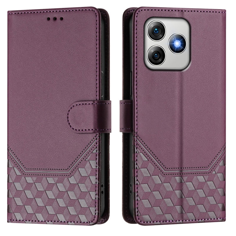 For Ulefone Note 18 Ultra Honeycomb Embossing RFID Leather Phone Case
