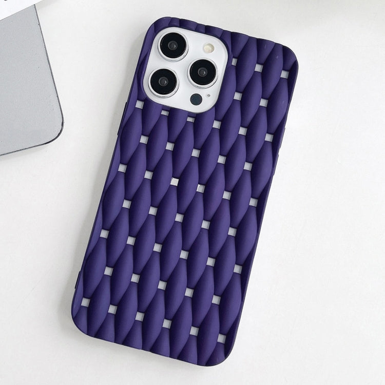 For iPhone 11 Pro Weave Cooling Solid Color TPU Phone Case