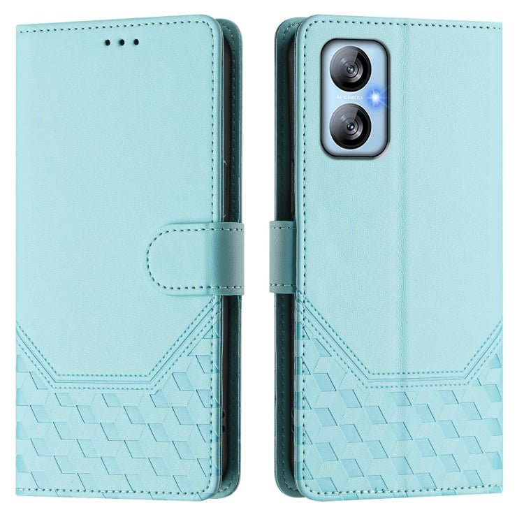 For Blackview A52 / A52 Pro Honeycomb Embossing RFID Leather Phone Case