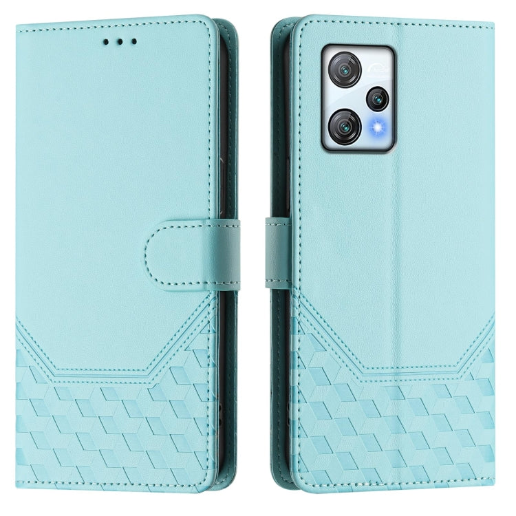 For Blackview A53 Honeycomb Embossing RFID Leather Phone Case