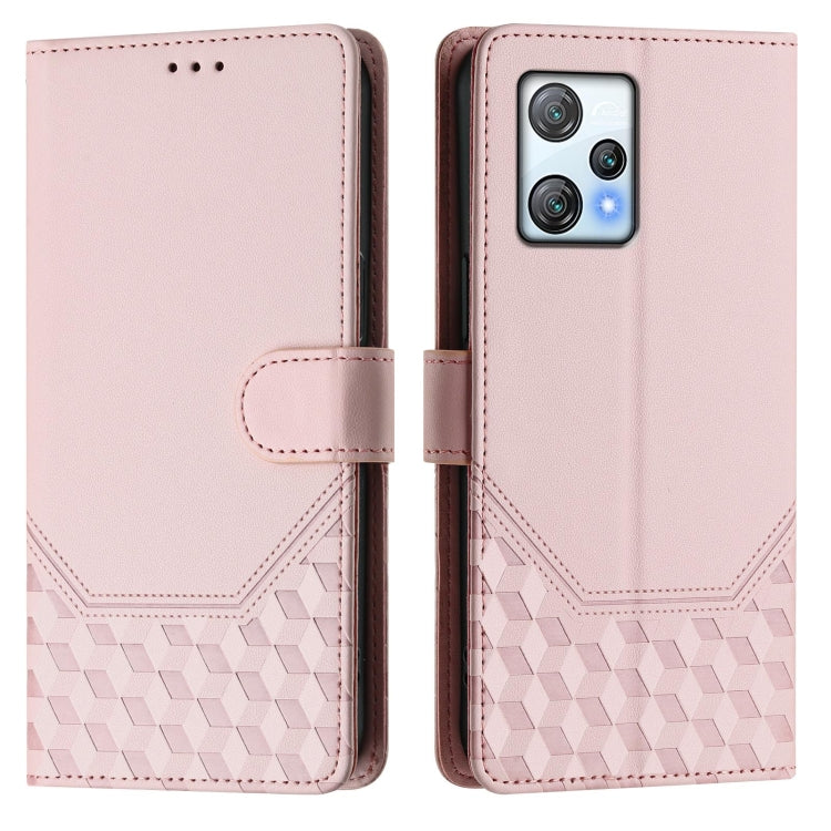 For Blackview A53 Honeycomb Embossing RFID Leather Phone Case