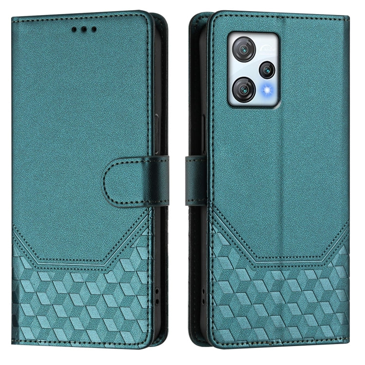 For Blackview A53 Honeycomb Embossing RFID Leather Phone Case